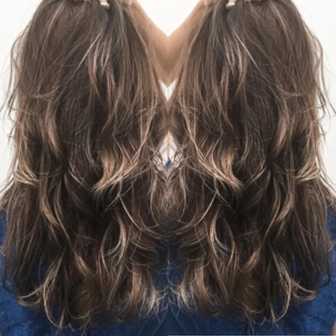 ロング カット ヘアカラー トリートメント ricca♪ 反町のヘアスタイル