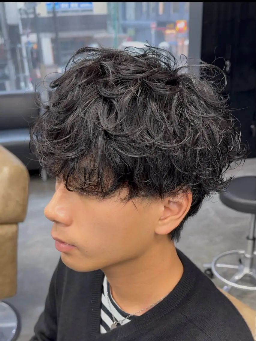 パーマ メンズ カット パーマ 大阪メンズ 美容師井上智博のヘアスタイル