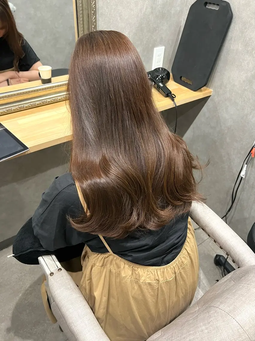 ロング カラー ブラウンカラー オリーブブラウン トリートメント ヘアカラー トリートメント 🎀🕊RION 🩰のヘアスタイル
