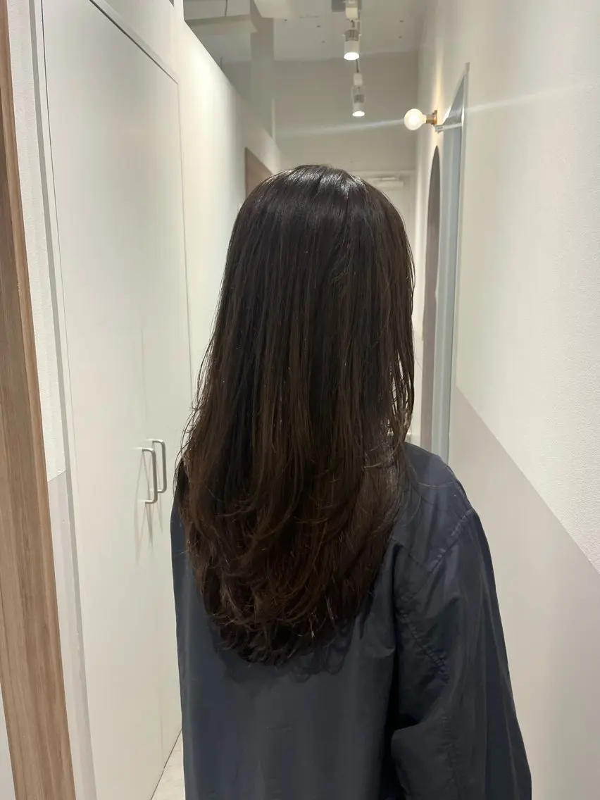 ロング レイヤーカット カット ヘアカラー トリートメント 大宮レイヤーカット× 透明感カラー　rioのヘアスタイル