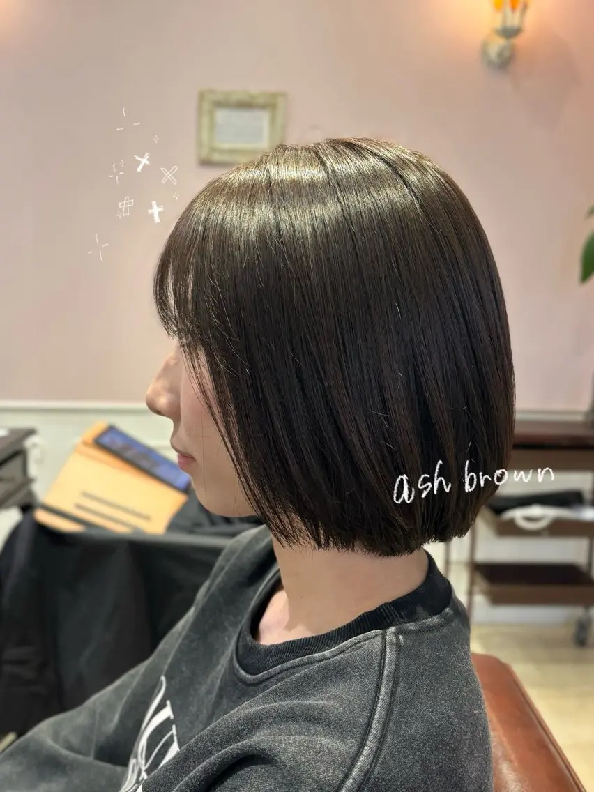 ショート カラー カット ヘアカラー 🌱なゆみ🌱透明感 /ナチュラル/高宮のヘアスタイル