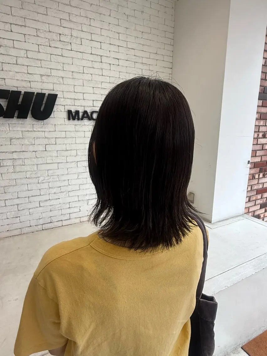 ミディアム カラー ヘアカラー いしはま ななかのヘアスタイル