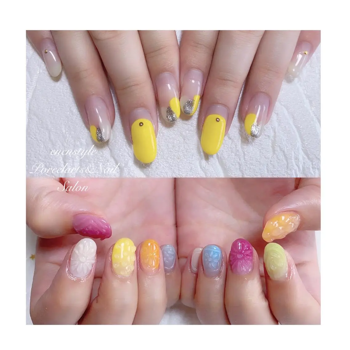 ミディアム ネイル ジェルネイル ニュアンスネイル オフィスネイル ワンカラーネイル パラジェル ハンドネイル 🐾enen style 🐾のネイルデザイン