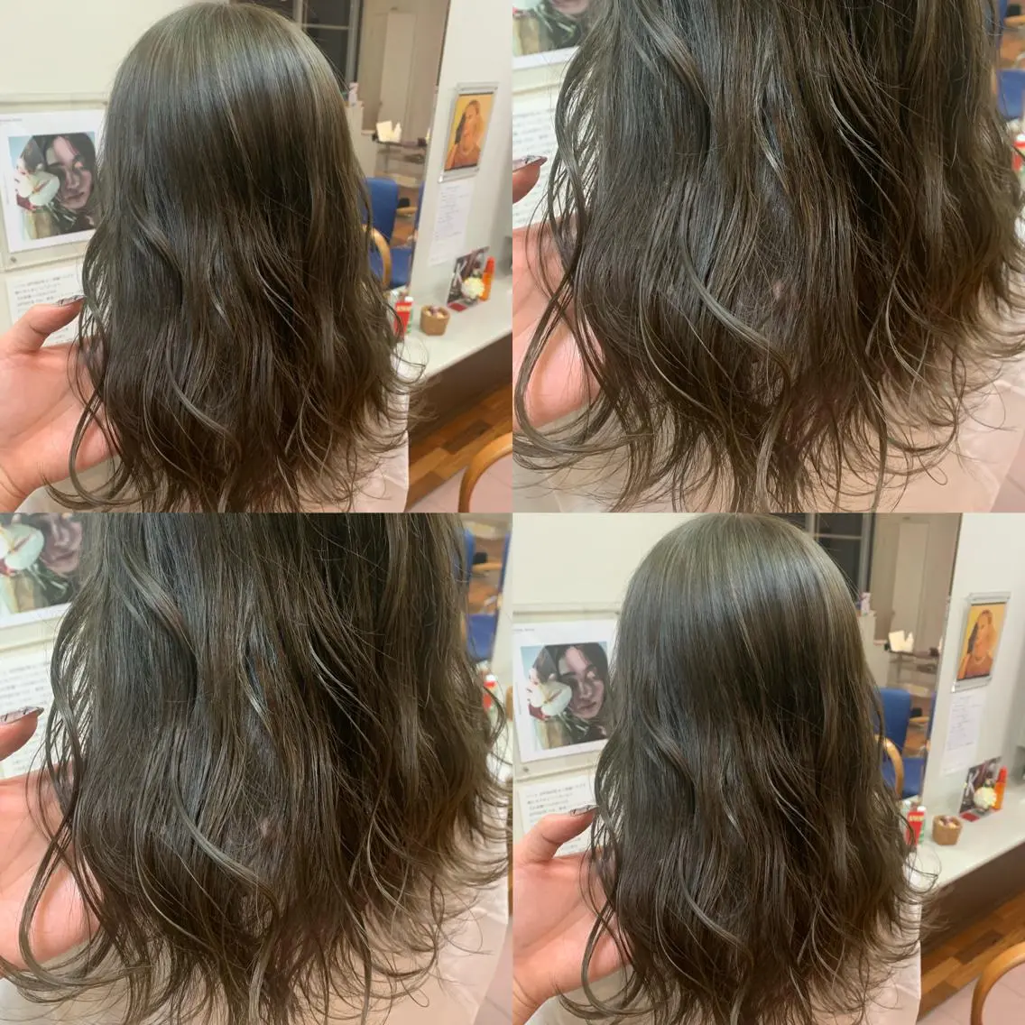 ロング カラー 小澤 志穂のヘアスタイル