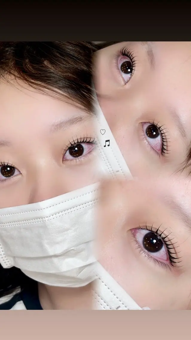 マツエク・マツパ 一重×まつ毛パーマ マツパ mayu WHITE🍀*゜のマツエク・マツパデザイン