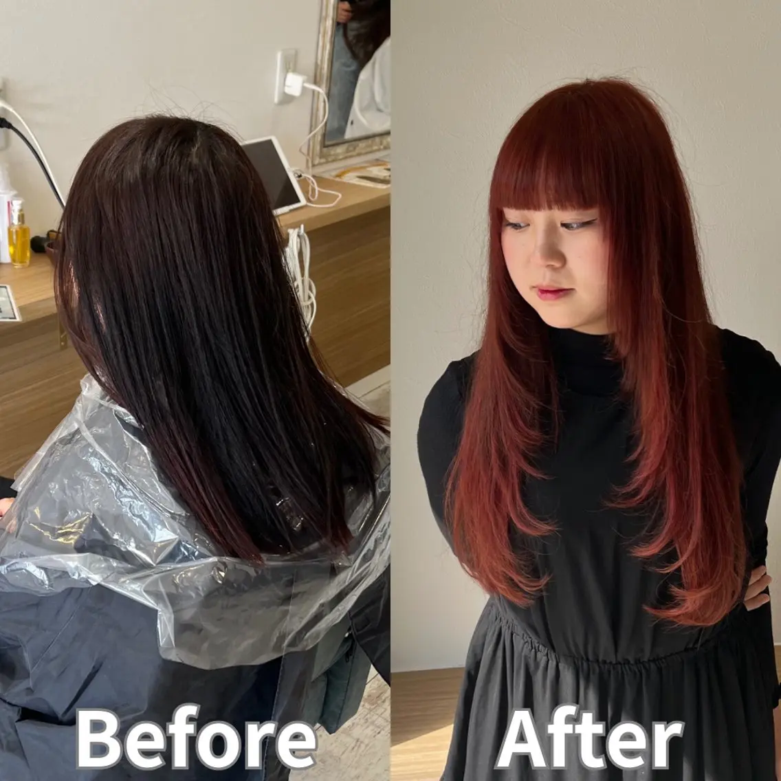 ロング エクステ 髪質改善 韓国風ヘア カット ヘアカラー トリートメント エクステ マテリアル 中央駅店のヘアスタイル