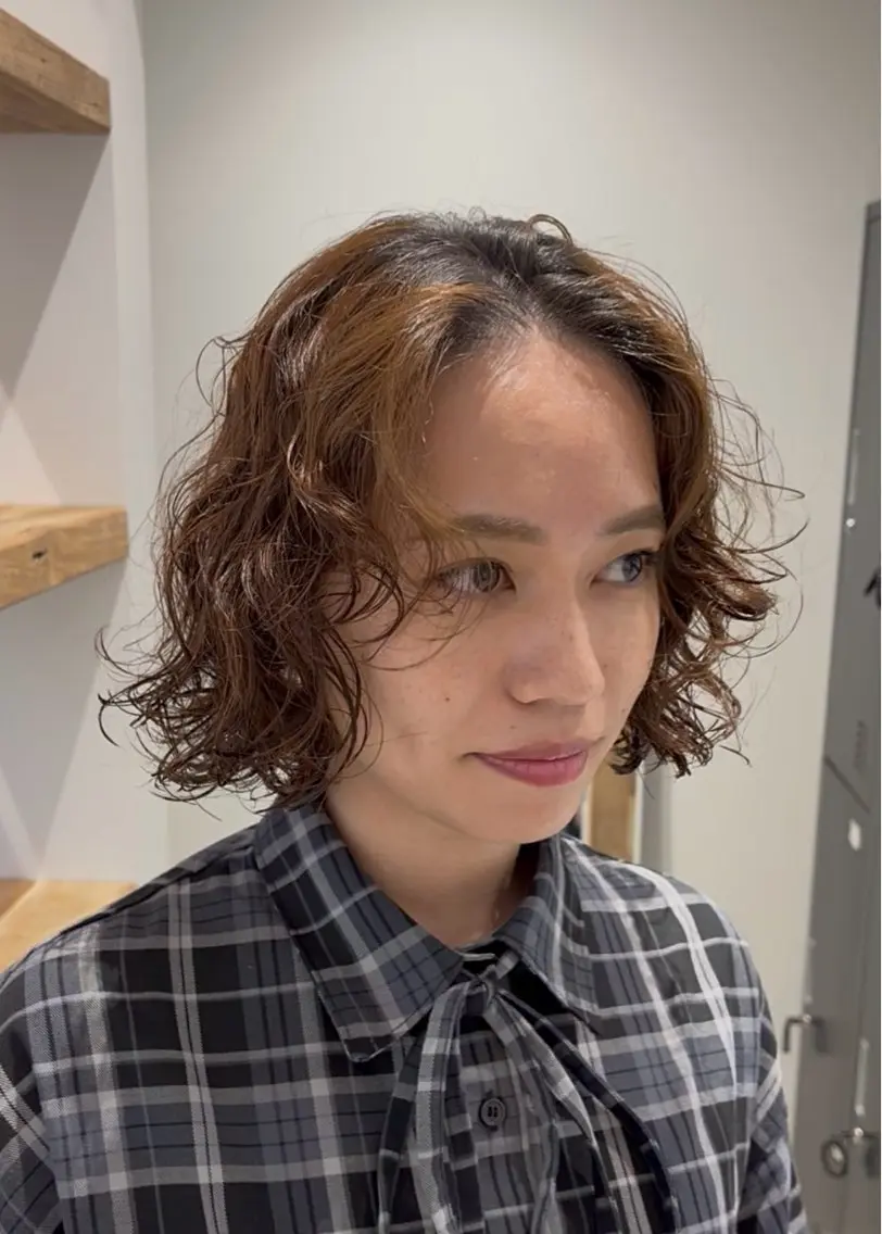 ショート ボブ カット パーマ パーマ/名古屋パーマ / コデラ ナナホのヘアスタイル