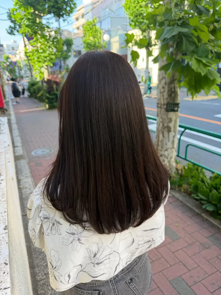 セミロング ツヤ重視 ワンカラー🫧Mioのヘアスタイル