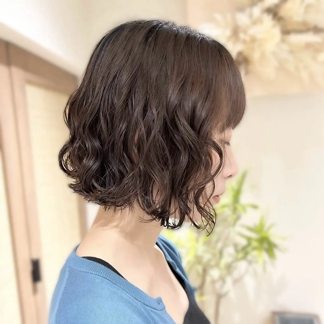 ショート パーマ 前髪XP／艶カラー ／🎀Ayuka🎀のヘアスタイル