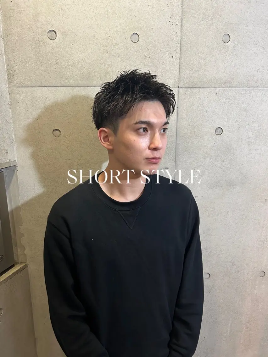 ショート パーマ メンズ メンズブリーチ メンズハイライト メンズインナーカラー メンズパーマ プードルパーマ 💈メンズ短髪特化 ✂︎伊藤大輝💈のヘアスタイル
