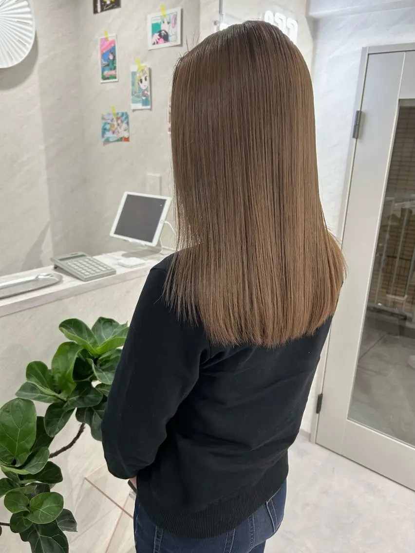 ロング カラー カット ヘアカラー トリートメント 髪質改善will hairdesignのヘアスタイル