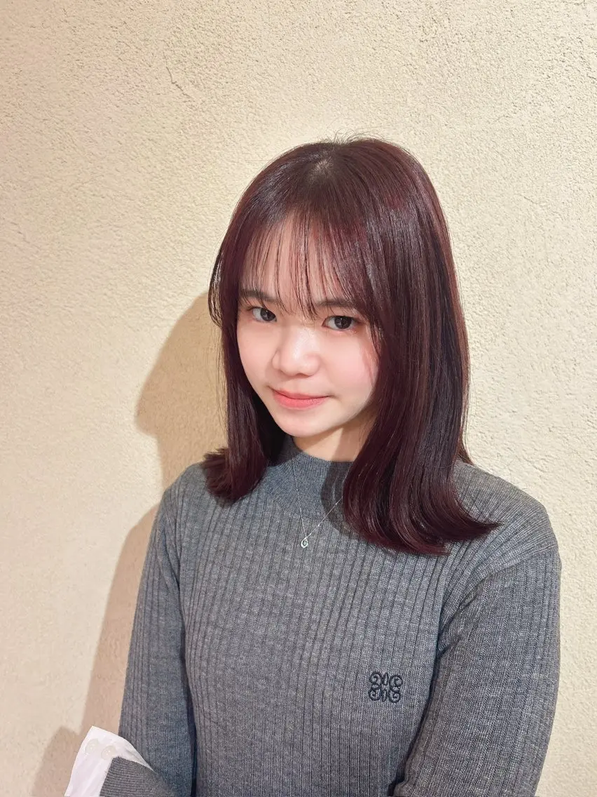 ミディアム カラー カット ヘアカラー トリートメント 髪質改善/似合わせ カット/ soraのマツエク・マツパデザイン