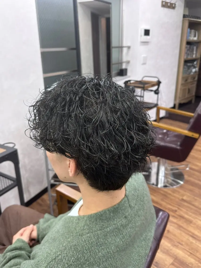 ※平日限定【メンズ】✂︎カット&波巻きパーマの写真