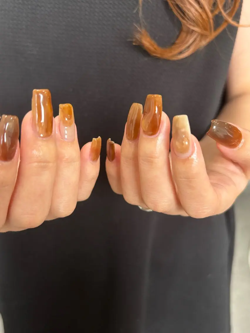 ネイル ブラウン ogura maoのネイルデザイン
