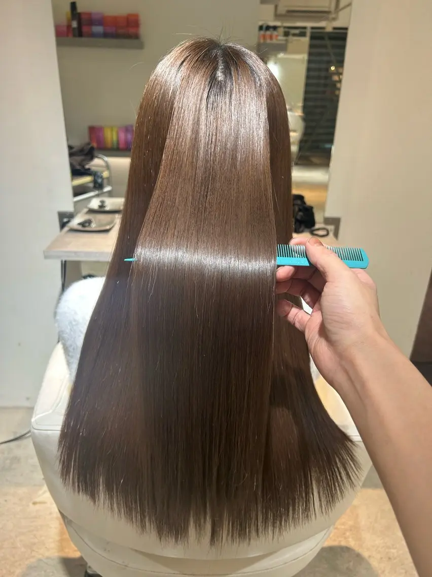 ロング カラー カット ヘアカラー 縮毛矯正 トリートメント ヘアセット モテ髪提案します💕 髪質改善宗一郎のヘアスタイル