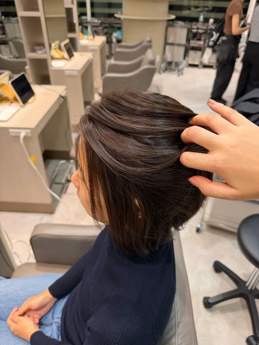 ショート ハイライト/パーマ /ヒナのヘアスタイル