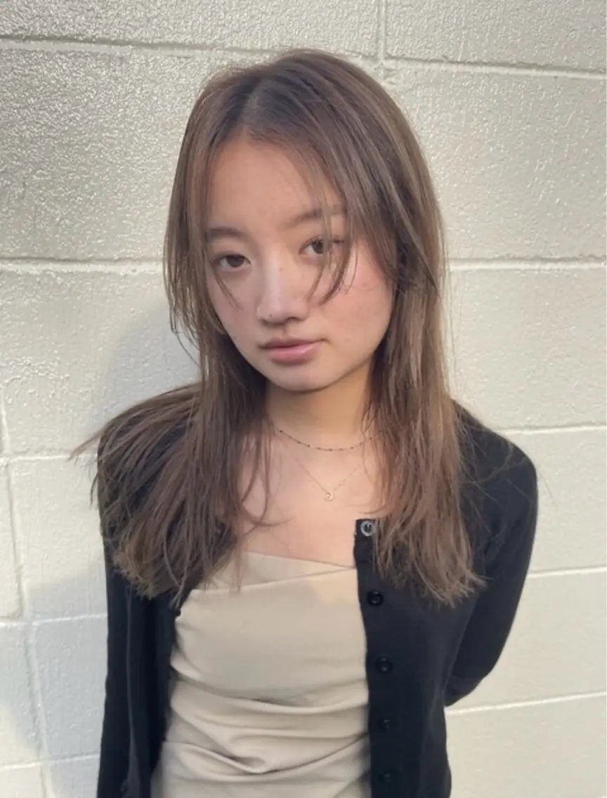 カット+透明感艶カラー+TOKIO or systemトリートメント【honen薬院/薬院大通】の写真