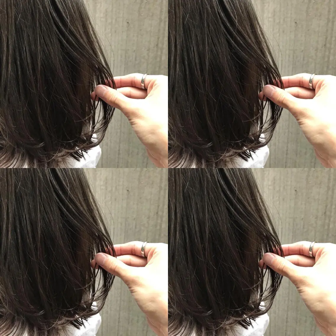 ミディアム カラー パーマ ヘアアレンジ グレージュ カット ヘアカラー トリートメント 松田 亮葉のヘアスタイル