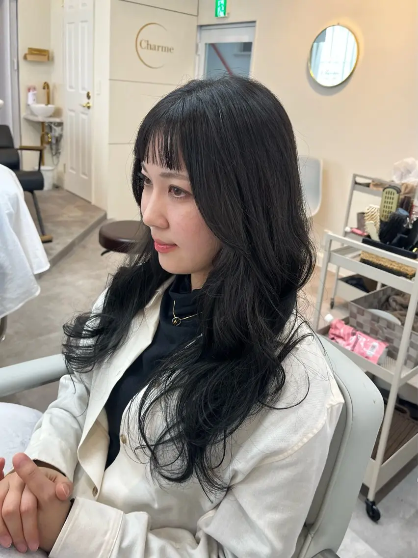 ロング パーマ デジタルパーマ 佐藤 瑚碧のヘアスタイル
