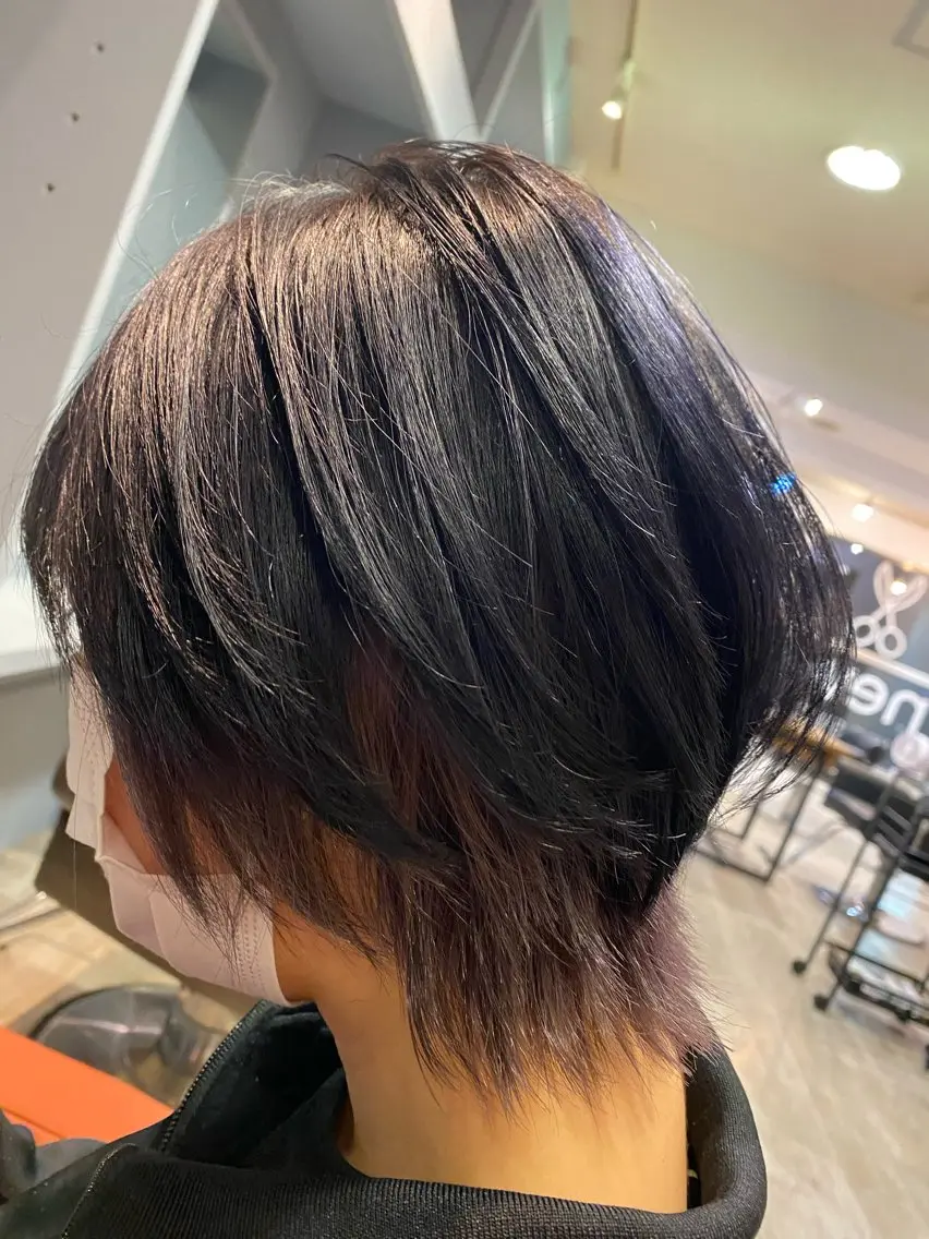 ミディアム カット ヘアカラー くせ毛多毛特化 高橋　淳のヘアスタイル