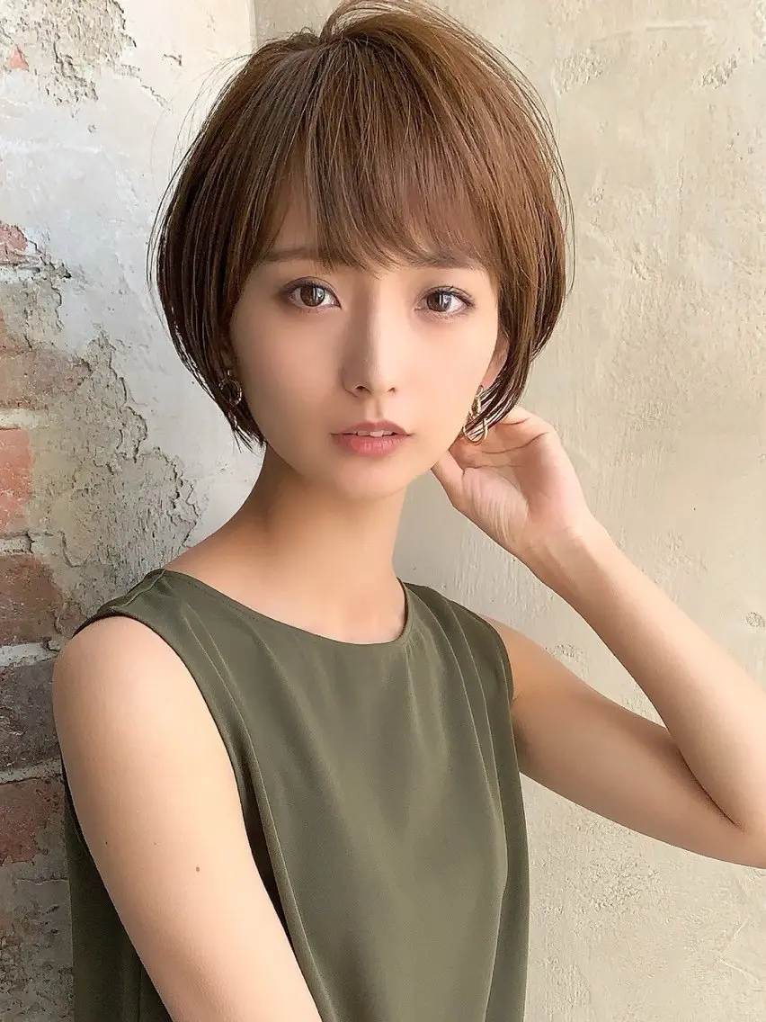 ショート 銀座✨レイヤーカット 顔まわり/坂本亜裟海のヘアスタイル