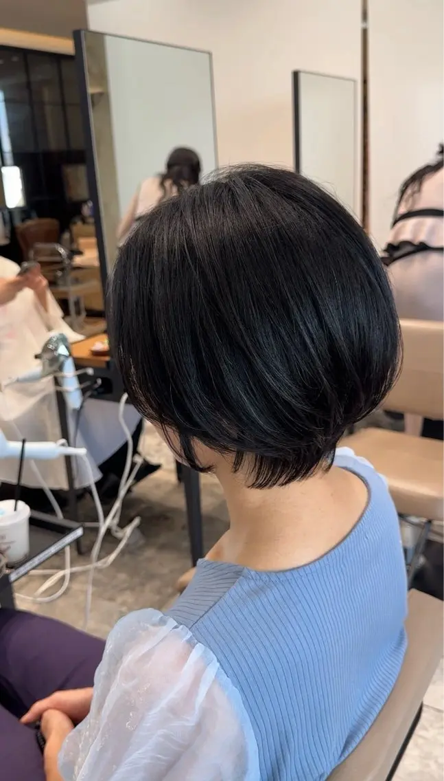 ショート くびれヘア ショートヘア カット ヘアカラー トリートメント ヘッドスパ ヘアセット 新宿／透明感カラー/ 髪質改善/早野大空のヘアスタイル