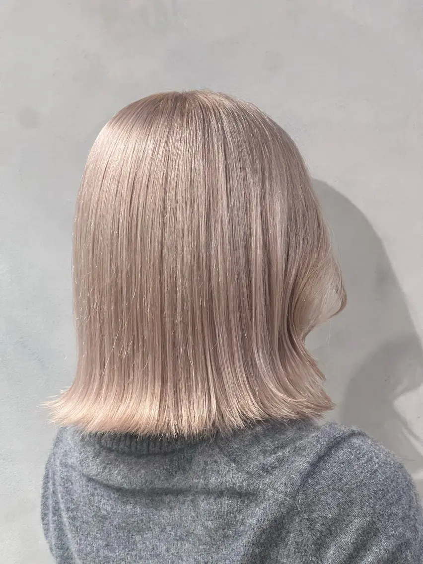 ミディアム ヘアカラー トリートメント 渋谷ハイトーン/ デザインカラー阿部のヘアスタイル