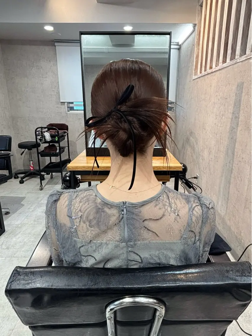ヘアアレンジ ヘアセット 松井那津子 /ハイライトブリーチのヘアスタイル