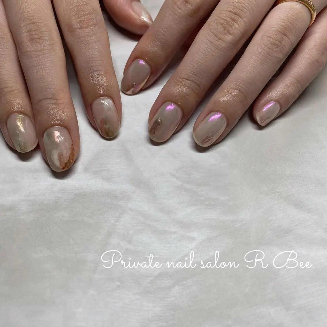 ネイル アニマル柄 アートネイル フレンチネイル ジェルネイル グラデーション ハンドネイル aneu. -アヌ- 💅🫧reinaのネイルデザイン