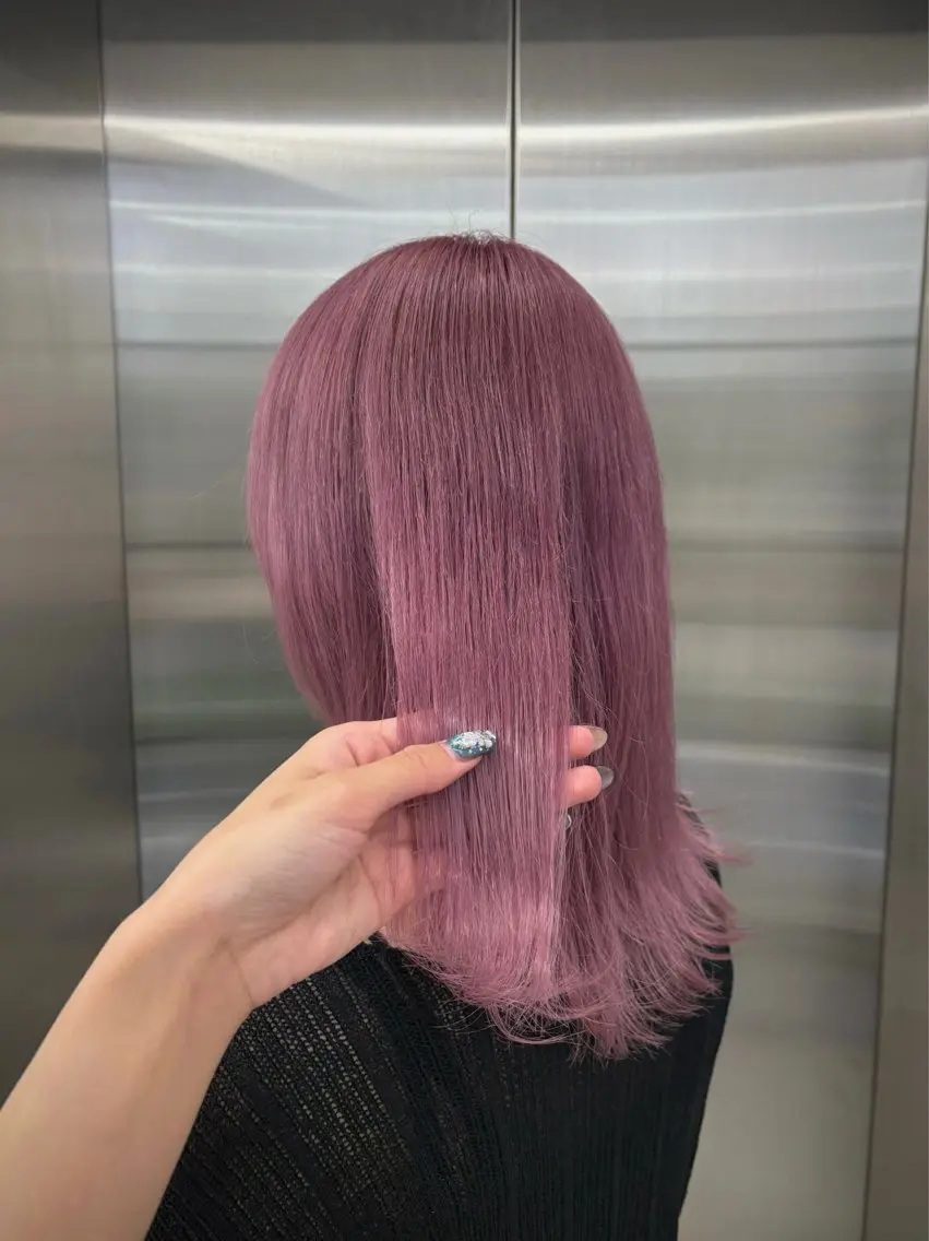 ミディアム カラー ラベンダーカラー ピンクカラー ピンクラベンダー カット ヘアカラー 🌟ゆりあ🌟 JILLSTUDIOのヘアスタイル