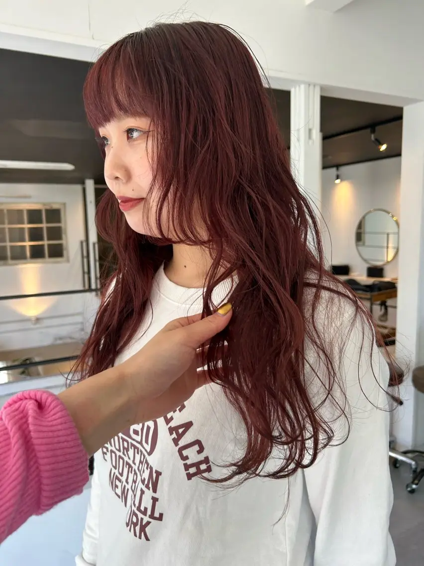ロング ヘアカラー 藤井 紀香のヘアスタイル