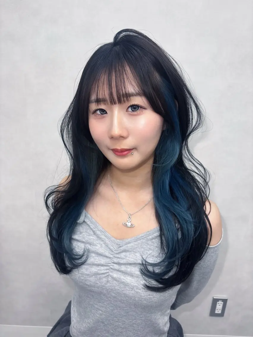 ロング 韓国風ヘア レイヤーカット MONA HIYORIのヘアスタイル
