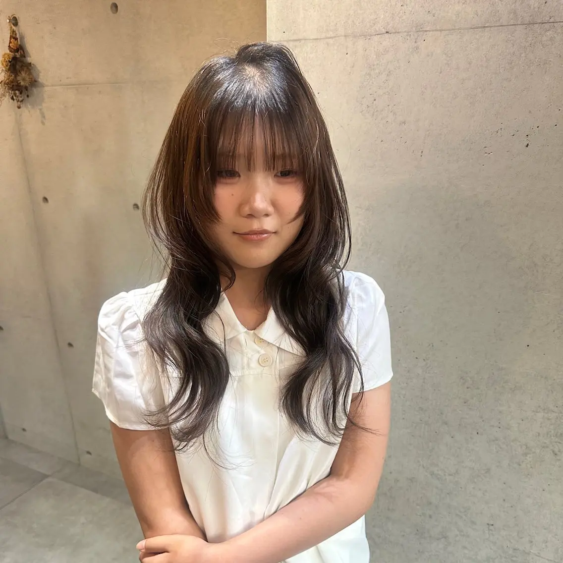 ロング 韓国風ヘア レイヤーカット Blume Rinのヘアスタイル