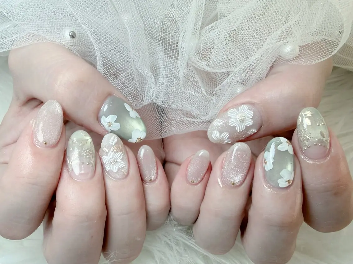 ネイル ジェルネイル 持ち込み ニュアンスネイル パラジェル シンプルネイル Y&L Nailのネイルデザイン