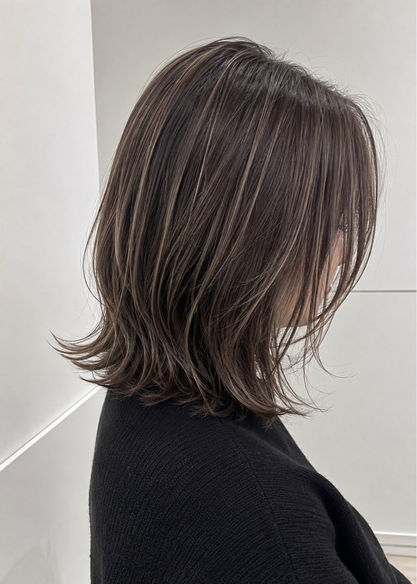 ミディアム カラー ヘアカラー トリートメント 佐藤優晟/カラー/ 癖毛ショート/表参道のヘアスタイル