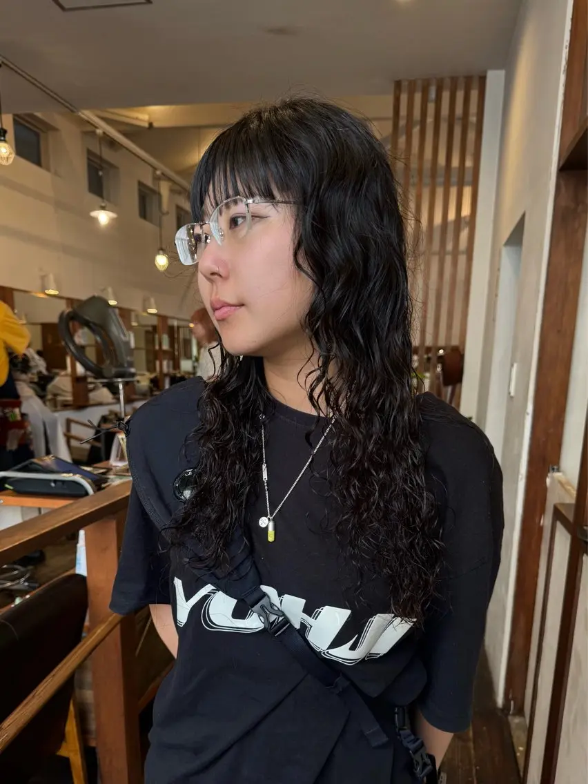 セミロング パーマ カット パーマ MOK大阪梅田店 Asahiのヘアスタイル