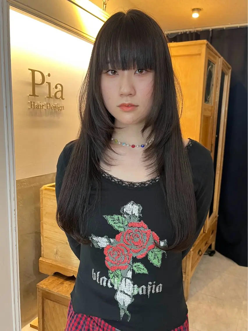 ロング カラー カット ヘアカラー 縮毛矯正 トリートメント 松尾太樹 【pia】福岡美容室のヘアスタイル