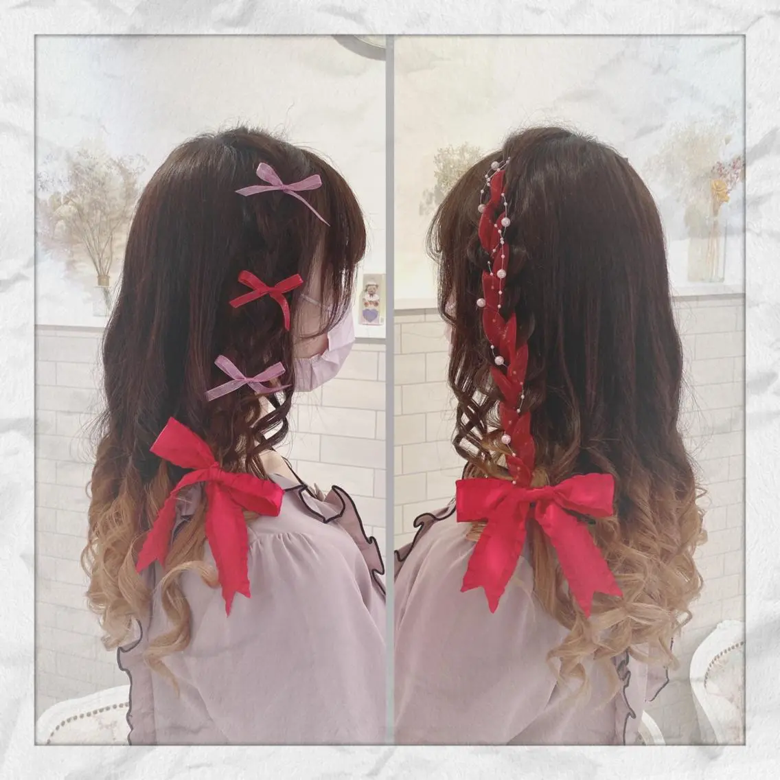 セミロング ヘアアレンジ ヘアセット ヘアセット/着付け 𓇼 まつもと𓇼のその他イメージ