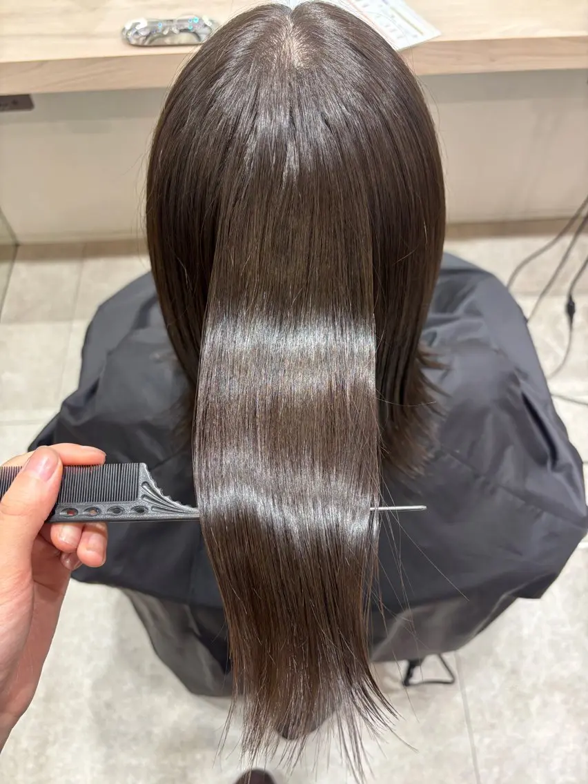 ミディアム カラー ヘアカラー 🍒透明感×艶カラー 🍒こなんのヘアスタイル