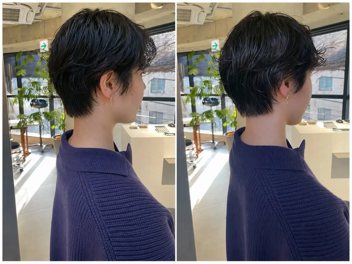 ショート ショートボブレイヤー 湯澤哲成のヘアスタイル