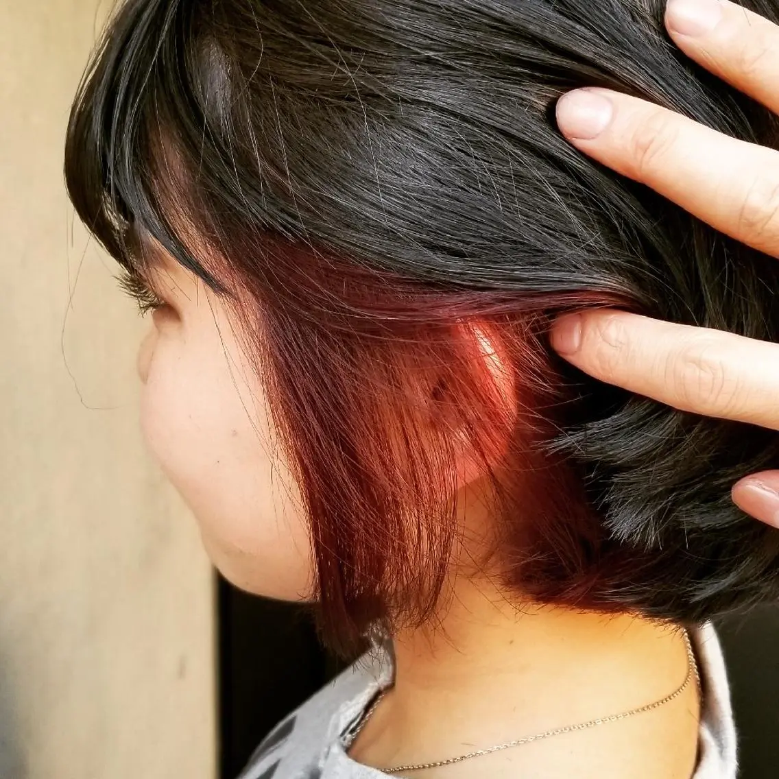 ミディアム カラー インナーカラー 🌿赤み消し/ 艶カラー落合 優🌿のヘアスタイル
