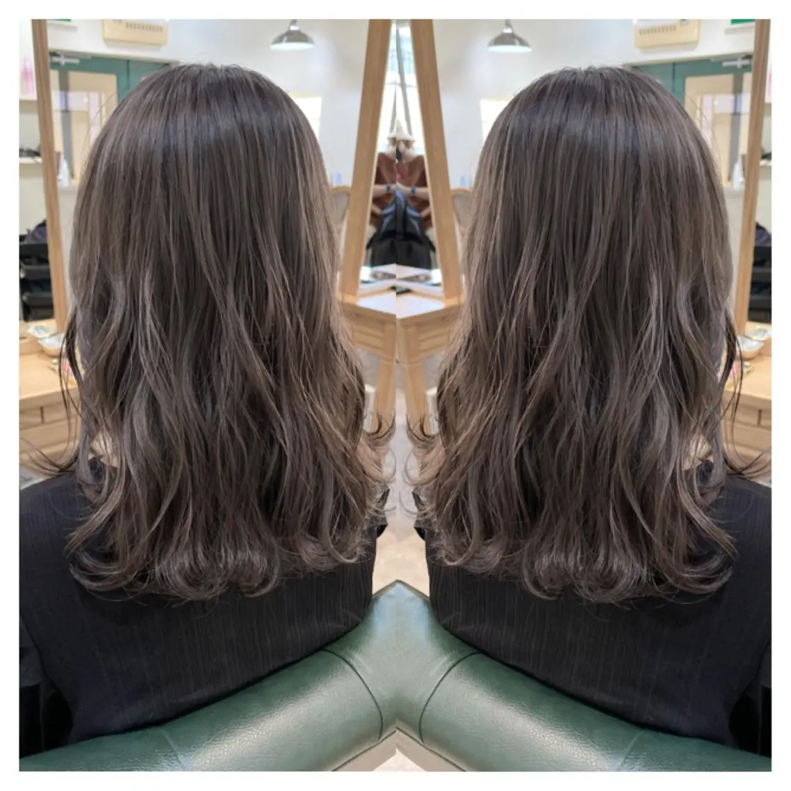 セミロング カラー カット ヘアカラー トリートメント 村山 茉衣のヘアスタイル