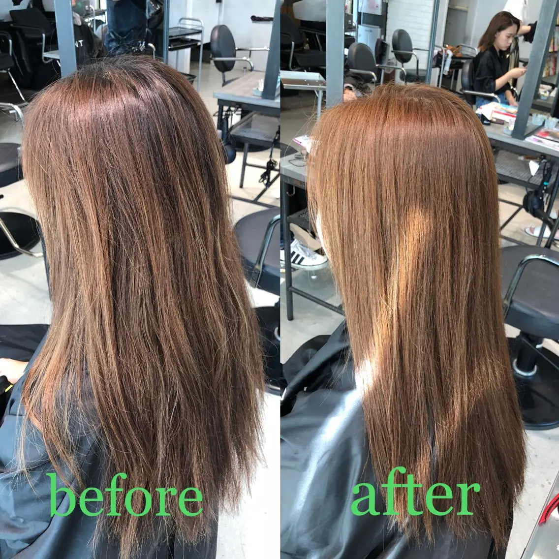 ロング カラー 韓国レイヤー×艶髪 ハイトーンRyukiのヘアスタイル