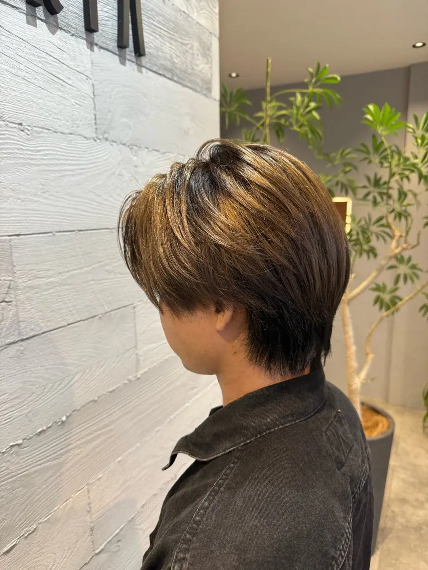 カラー メンズ ヘアカラー 池田 英俊のヘアスタイル