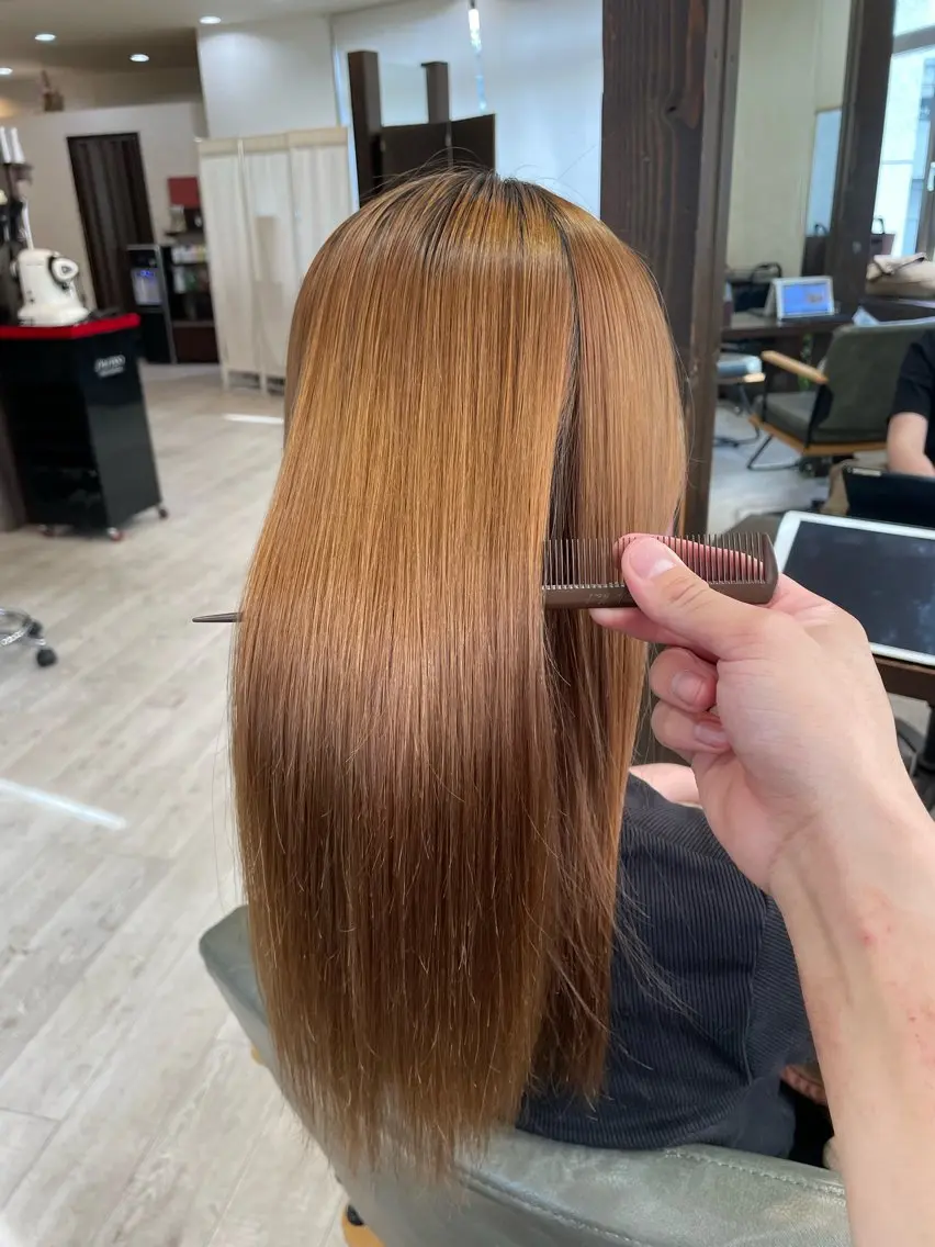 ロング 縮毛矯正 高橋 蓮/ カラーモデル様募集のヘアスタイル