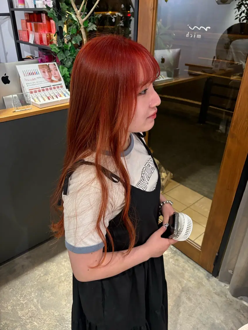 ロング カラー ブリーチ ブリーチなしカラー 🐼 こゆきのヘアスタイル