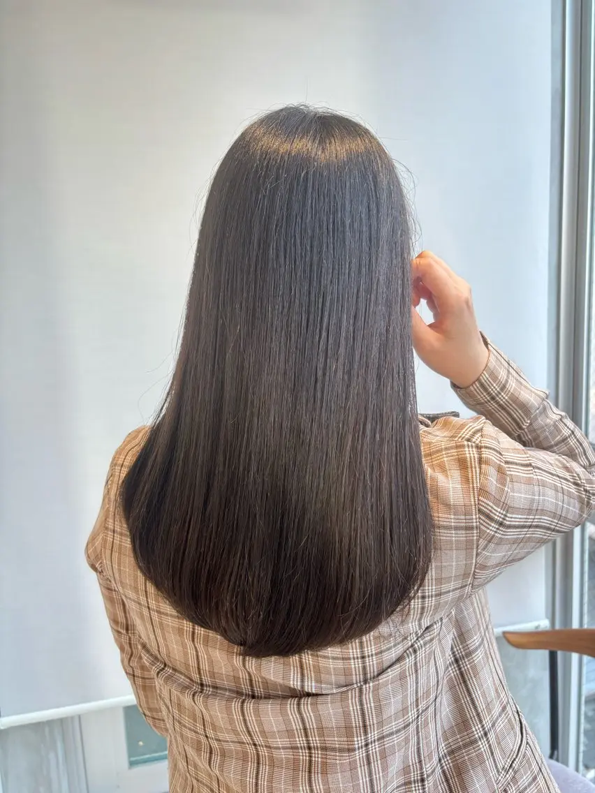 【ミニモ学割🎓】7.8月限定🫒《艶髪ワンカラー》🫒褒められ垢抜けhair🤎+トリートメント！詳細ご確認下さい⚠️の写真