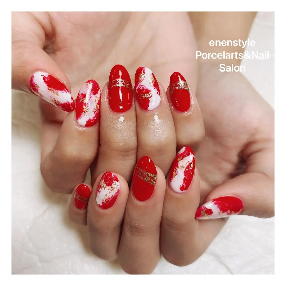 ミディアム ネイル 🐾enen style 🐾のネイルデザイン