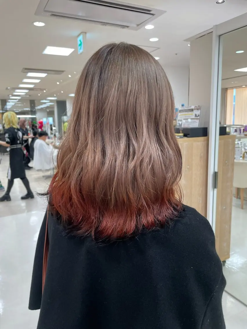 セミロング カラー パーマ 🍒KIKUCHI KANAE🍒のヘアスタイル