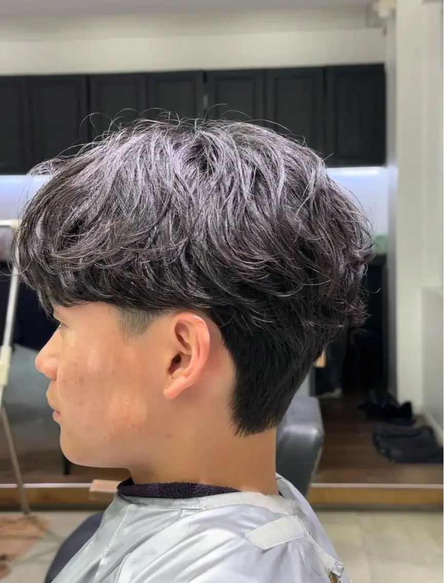 パーマ マッシュパーマ fifth岡村優作のヘアスタイル
